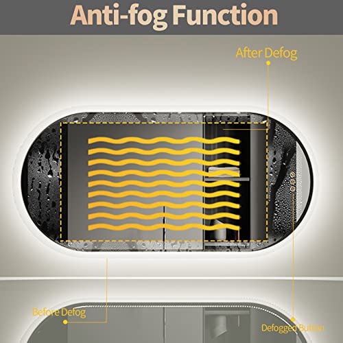 Dimmable 40" LED Backlit Vanity Bathroom Mirror