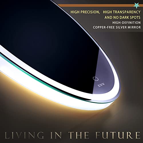 32" Modern LED Round Bathroom Vanity Mirror