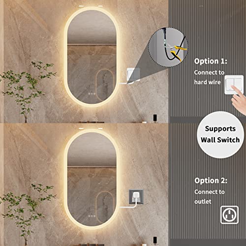 Dimmable 40" LED Backlit Vanity Bathroom Mirror