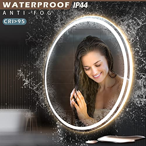 32" Modern LED Round Bathroom Vanity Mirror