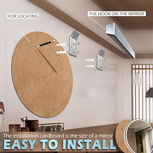 32" Modern LED Round Bathroom Vanity Mirror