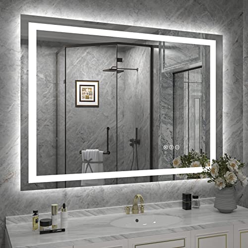 Dimmable Smart LED Bathroom Mirror, 40x32