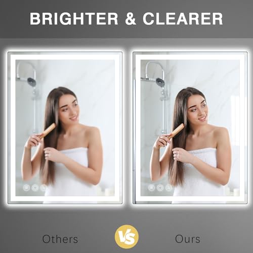 LED Anti-Fog Bathroom Mirror with Dimmable Lighting