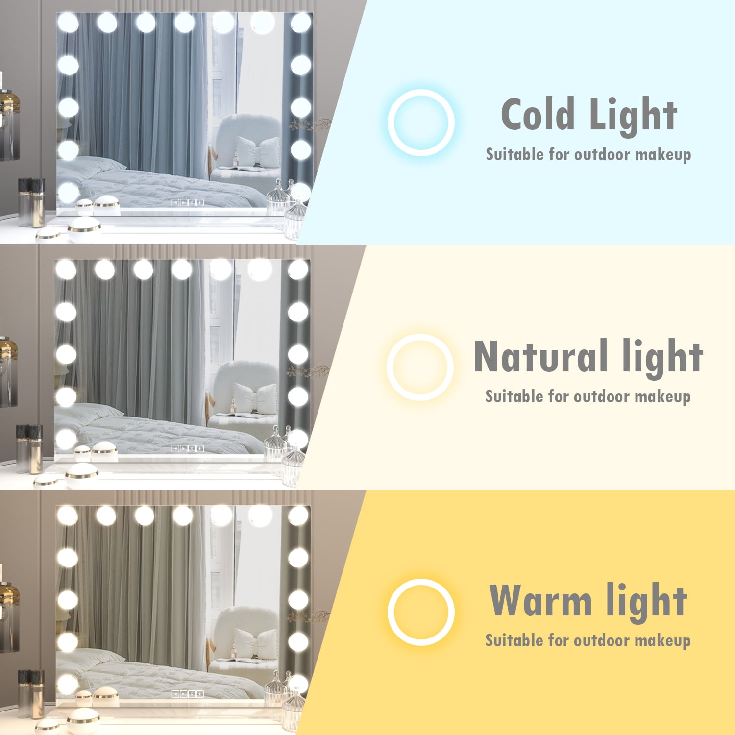 Bluetooth Hollywood Makeup Mirror with Lights