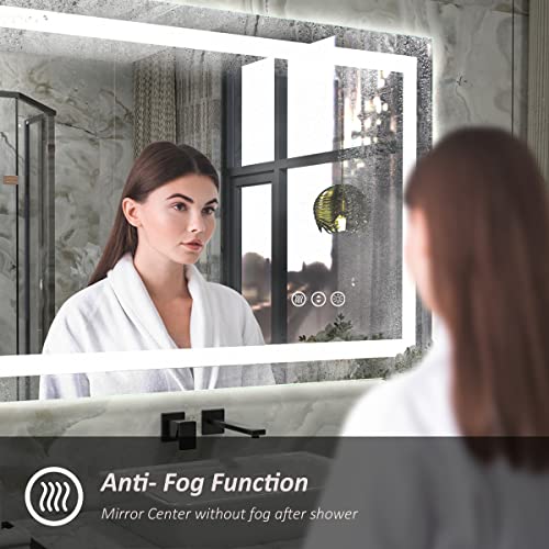 Dimmable Smart LED Bathroom Mirror, 40x32