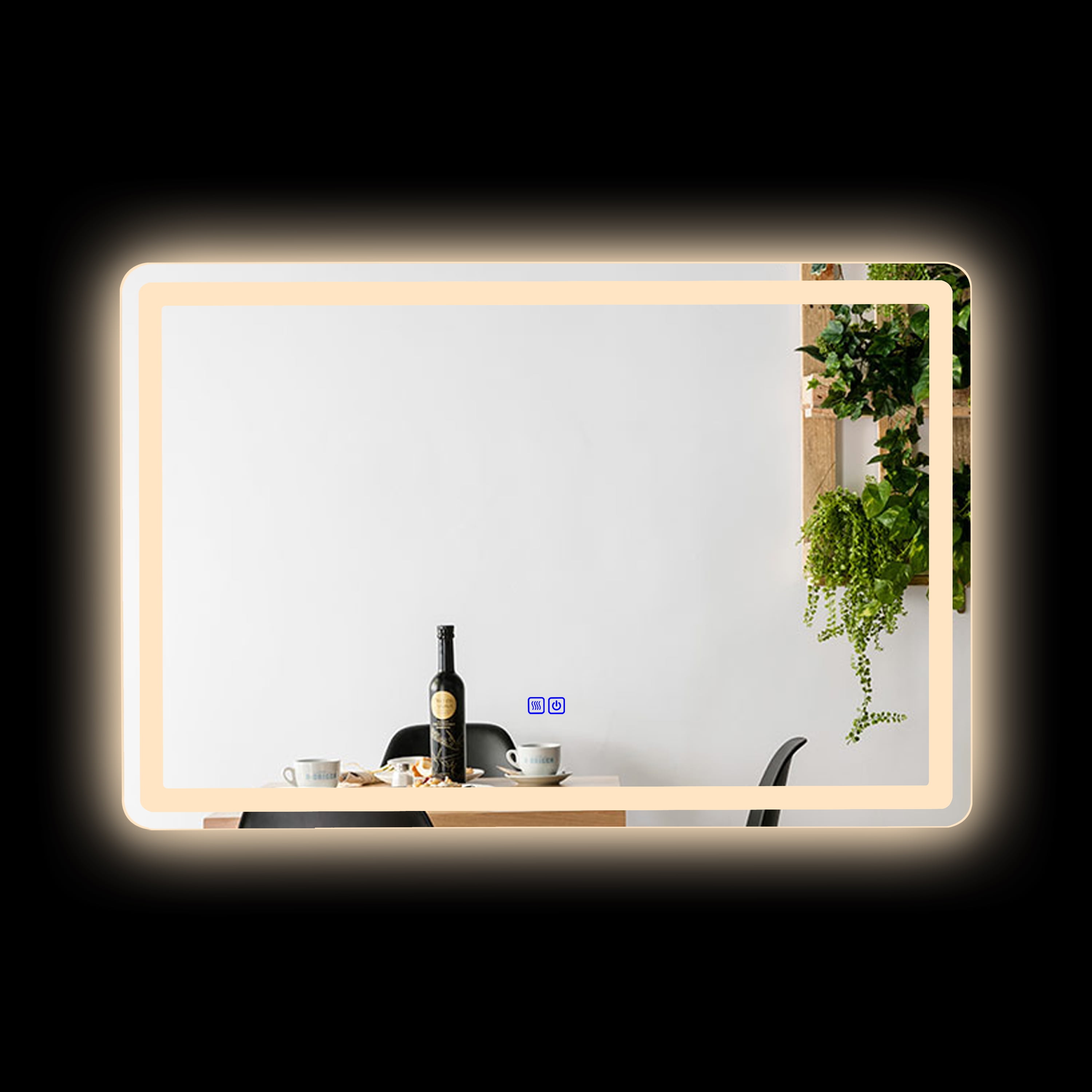 Backlit LED Touchscreen Mirror with 3 Color Temperatures