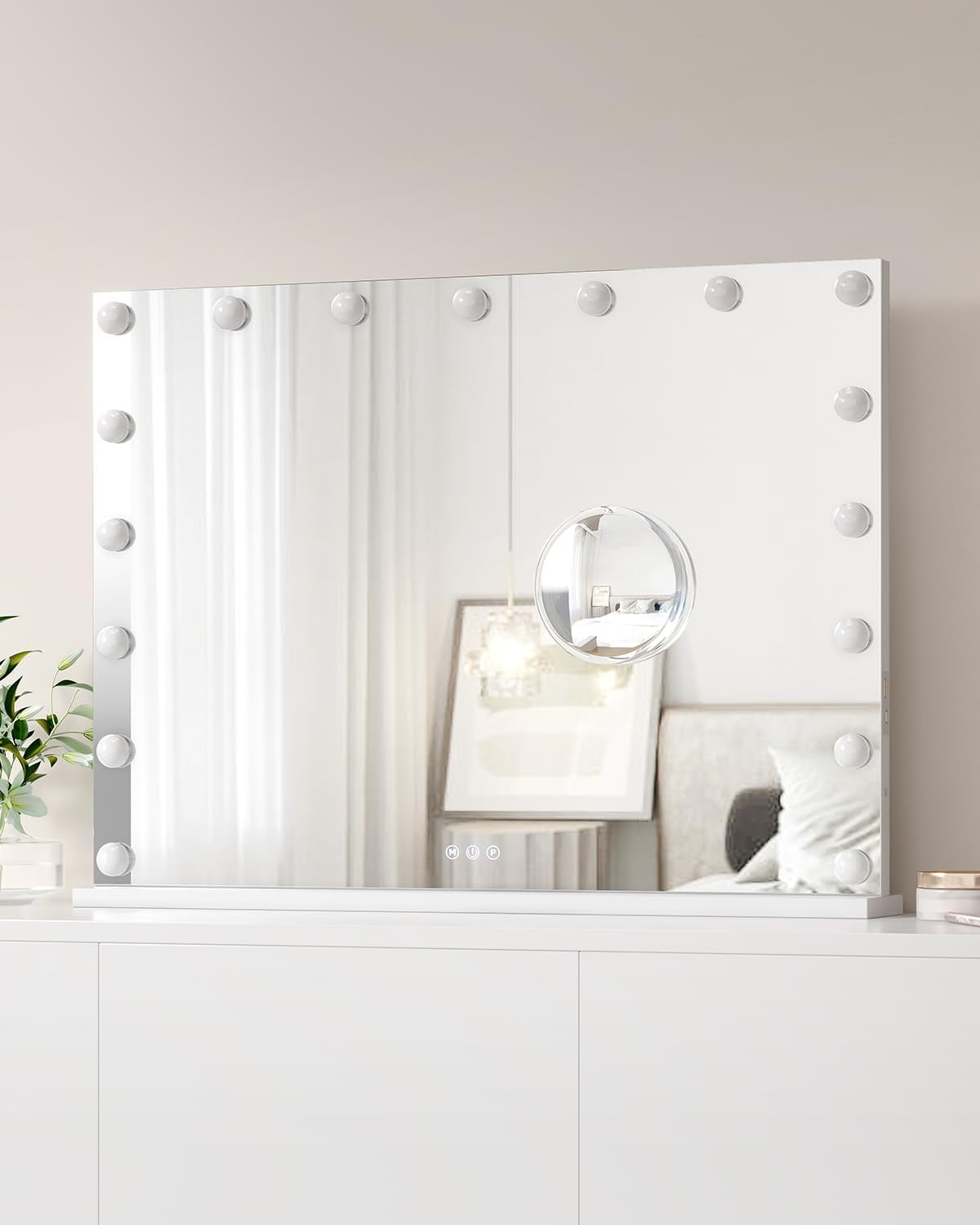 19" LED Vanity Makeup Mirror with 360° Rotation