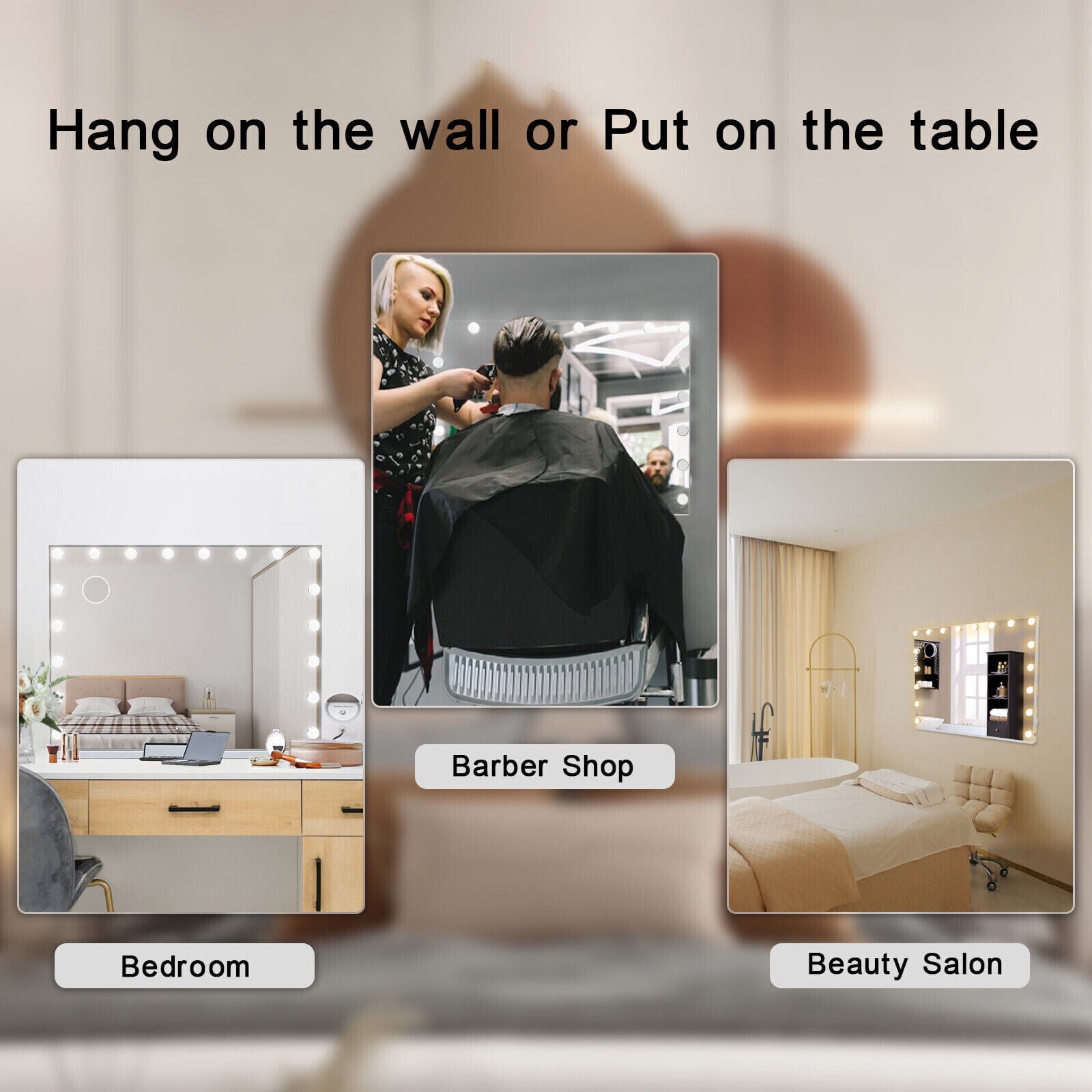 Hollywood Vanity Mirror with Lights and Magnification