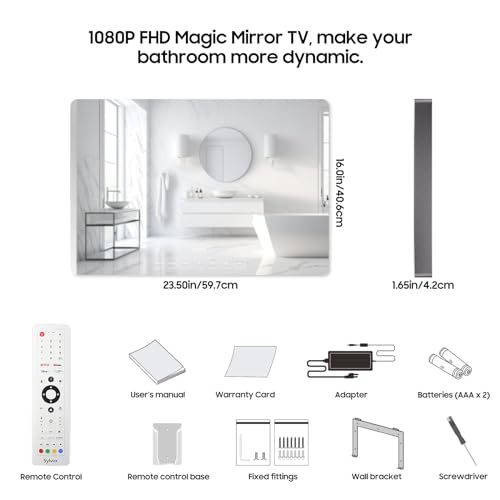 Smart 24'' Waterproof Bathroom Magic Mirror TV