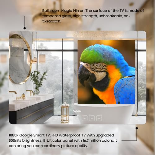 Smart 24'' Waterproof Bathroom Magic Mirror TV