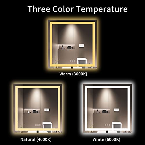 Dimmable LED Bathroom Mirror with Anti-Fog Feature
