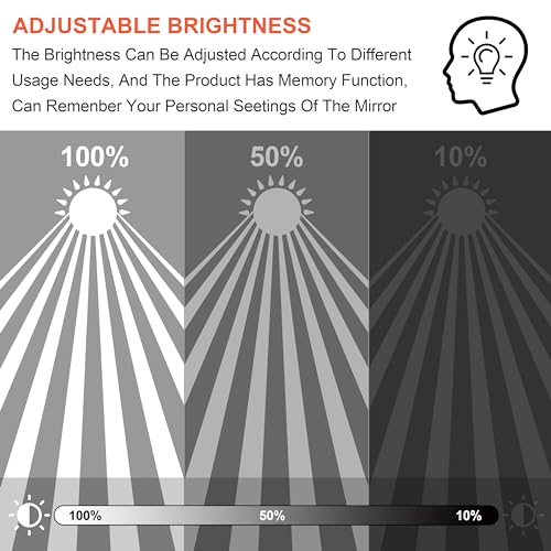 48x30 in Touch Screen LED Bathroom Mirror