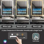 Smart Touch Screen LED Bathroom Vanity Mirror
