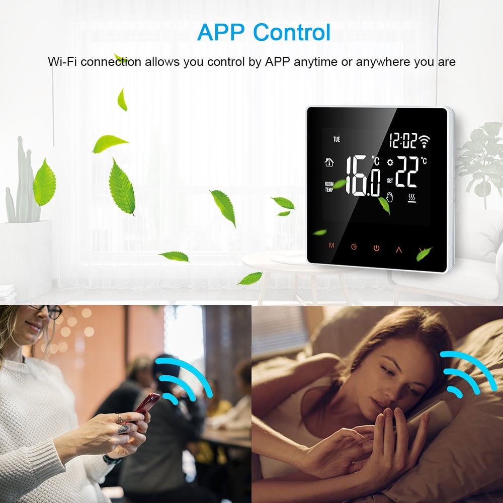 Wi-Fi Smart Thermostat with Touch Screen Control