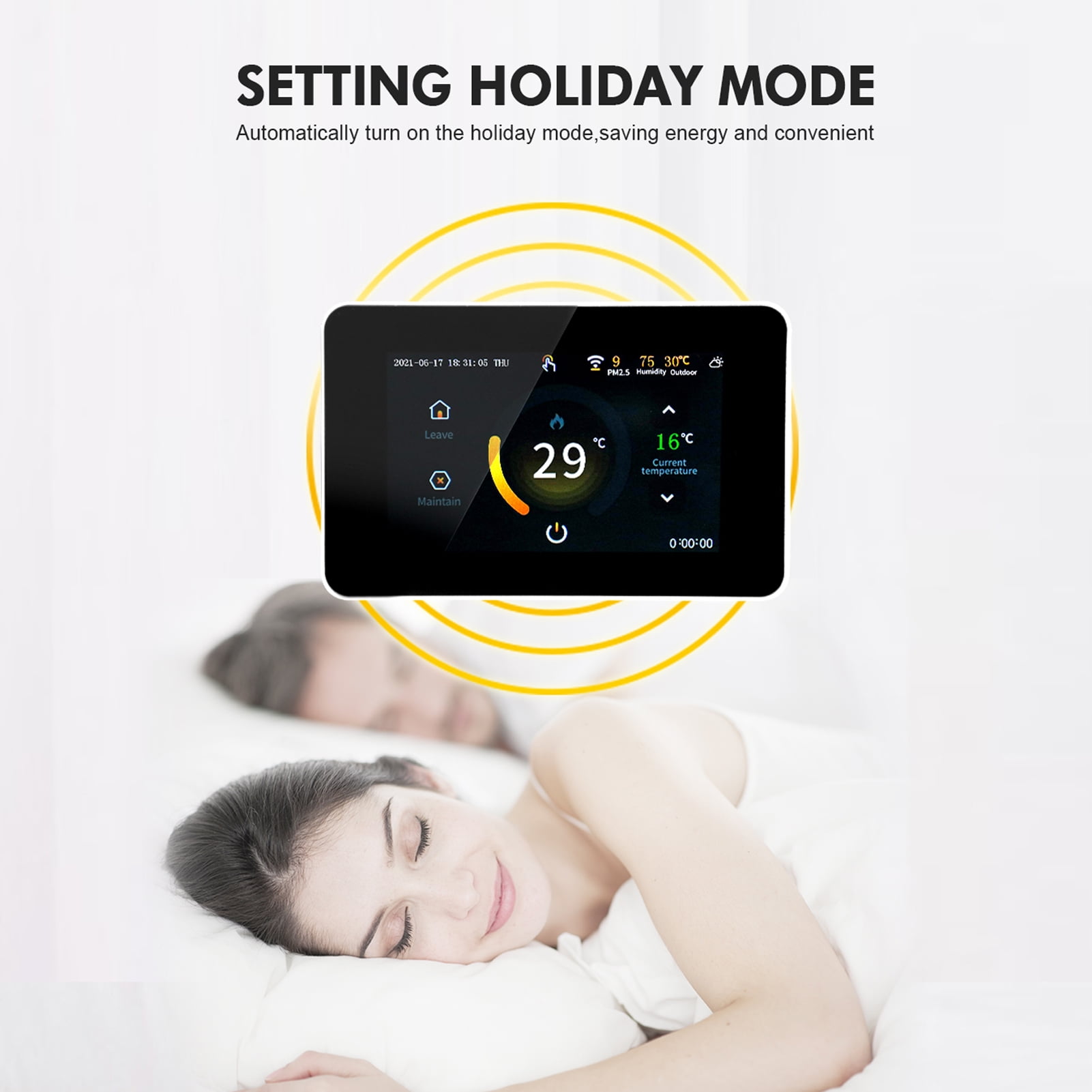 Programmable Smart Thermostat with App and Voice Control