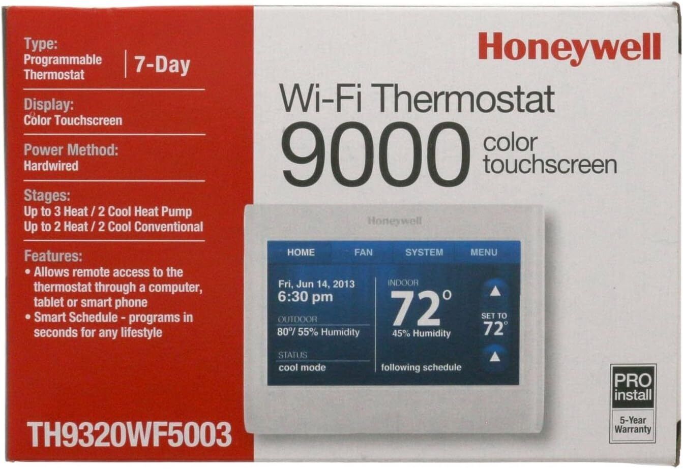 Honeywell WiFi 9000 Touchscreen Thermostat with Alexa