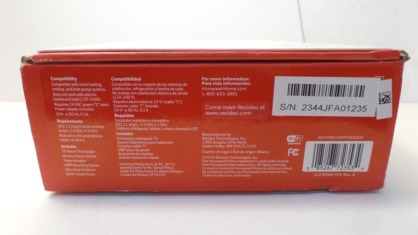 Honeywell T9 WiFi Smart Thermostat with Sensor