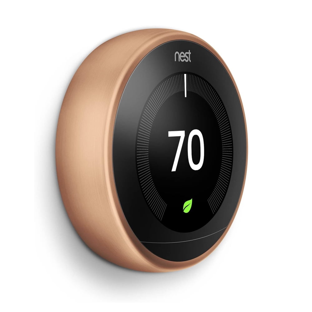 Nest Learning Thermostat 3rd Gen - Copper, Alexa Compatible