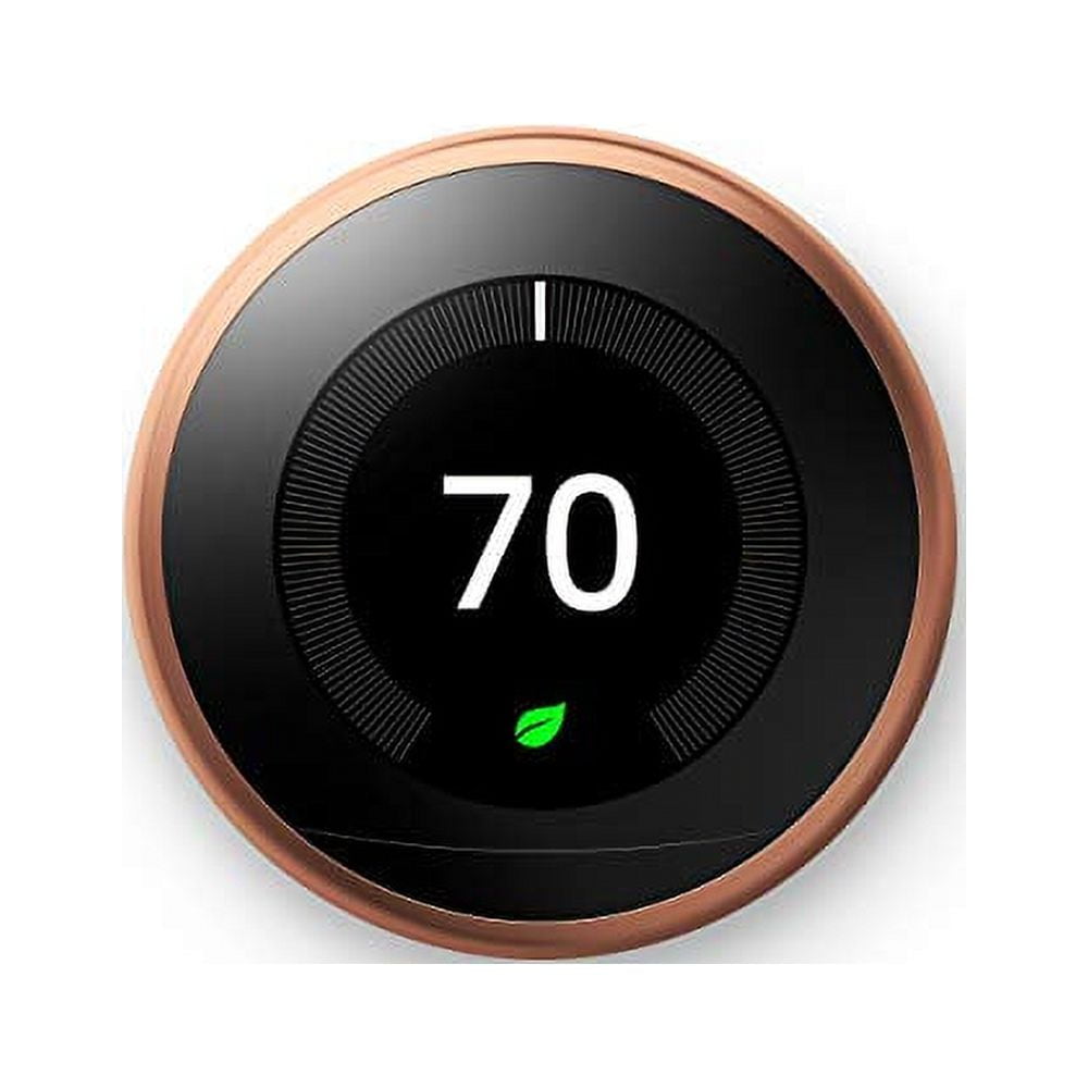 Google Nest Learning Thermostat - Alexa Compatible Copper
