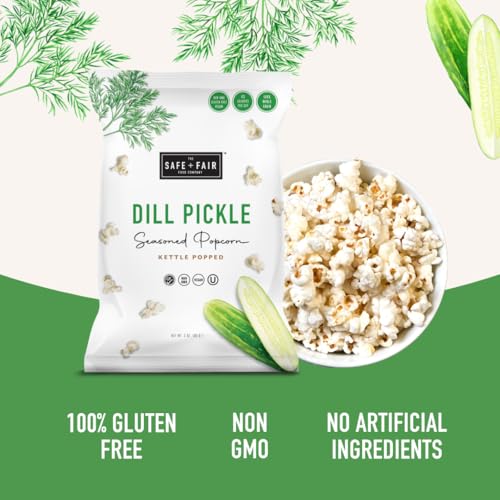 Gourmet Dill Pickle Seasoned Vegan Popcorn Snacks