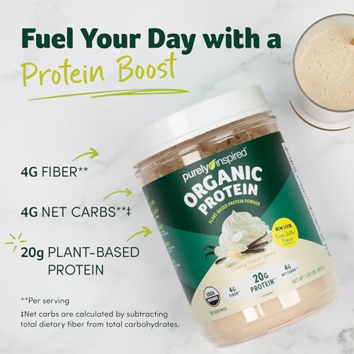 Creamy French Vanilla Plant-Based Protein Powder 16 Servings