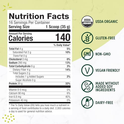 Creamy French Vanilla Plant-Based Protein Powder 16 Servings