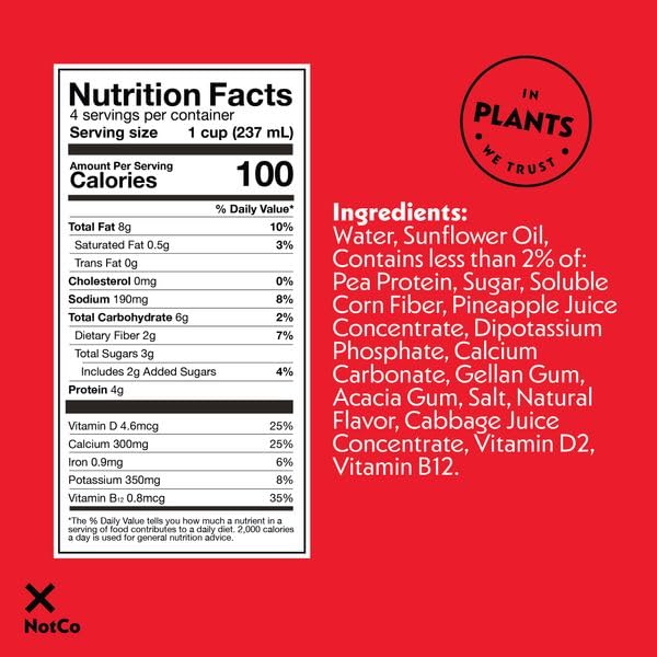 NotMilk Vegan Whole Plant-Based Milk, 12-Pack