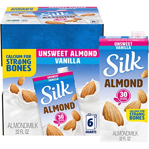 Silk Unsweetened Vanilla Almond Milk - 1 Quart Pack