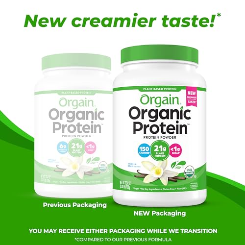 Orgain Vegan Protein Powder, Vanilla Bean Flavor