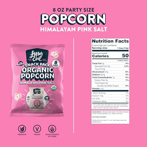 Lesser Evil Organic Himalayan Pink Popcorn Pack