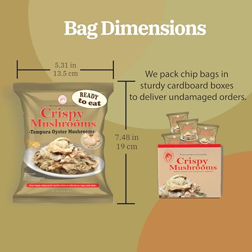 Thai Style Tempura Oyster Mushroom Chips - 4 Pack