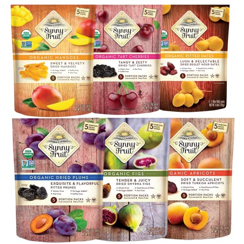 Organic Dried Fruit Variety Pack - 6 Bags