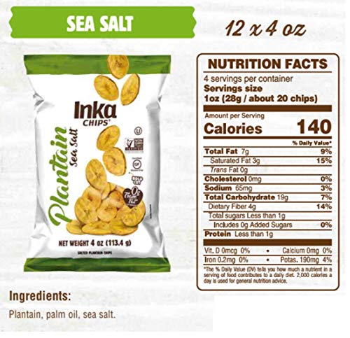 Inka Crops Sea Salt Plantain Chips - 12 Pack