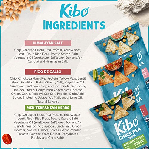 Kibo Chickpea Chips - High Protein, Flavor Variety