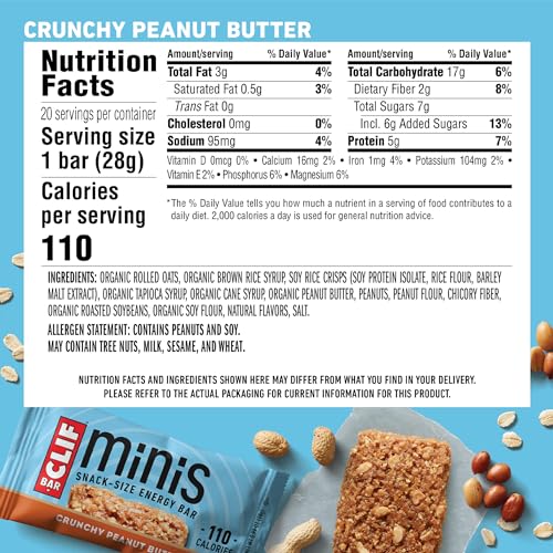 CLIF BAR Minis - Crunchy Peanut Butter Energy Bars