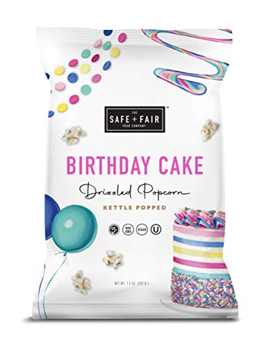 Birthday Cake Drizzled Popcorn by Safe + Fair