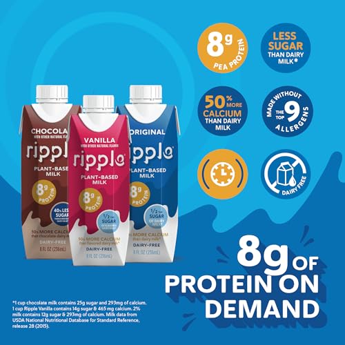 Ripple Original Non-Dairy Milk - Vegan Protein Pack