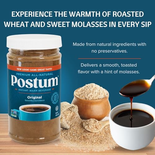 Postum Caffeine-Free Coffee Substitute, Vegan Delight 8oz