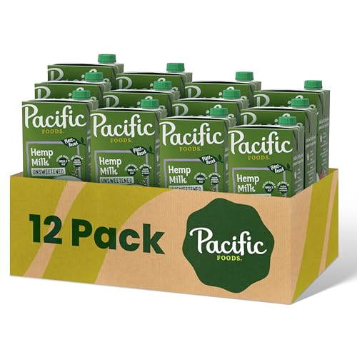 Pacific Foods Unsweetened Hemp Plant-Based Milk - 12 Pack