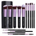 14-Piece Purple Synthetic Makeup Brush Set