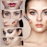 15PCS Champagne Gold Makeup Brush Set with Bag