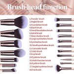 18-Piece Premium Synthetic Makeup Brush Set (Pink)