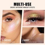 Champagne Gold Highlighter Makeup Palette for Radiance