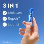 NIVEA Hydrating Lip Balm with Shea Butter, 4-Pack