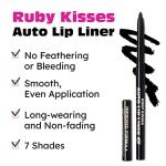 Ruby Kisses Long-Lasting Auto Lip Liner (Black)