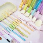 LULUCOLORS 18-Piece Colorful Makeup Brush Set