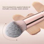 Double-Ended Foundation Makeup Brush for Blending