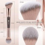 Double-Ended Foundation Makeup Brush for Blending