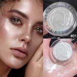 Pearl White Silver Face Highlighter Makeup Palette