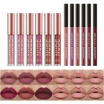 12Pcs Matte Lipstick and Lip Liner Set